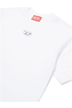 t-shirt in cotone bianco DIESEL KIDS | J0202200YI9K100